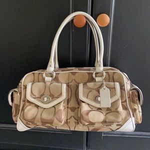 Vintage Coach Large Classic Signature Gallery Satchel